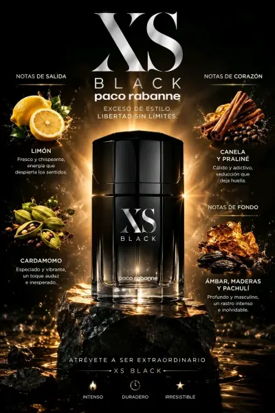 Perfume Paco Rabanne XS Black 100ml - miniatura 1
