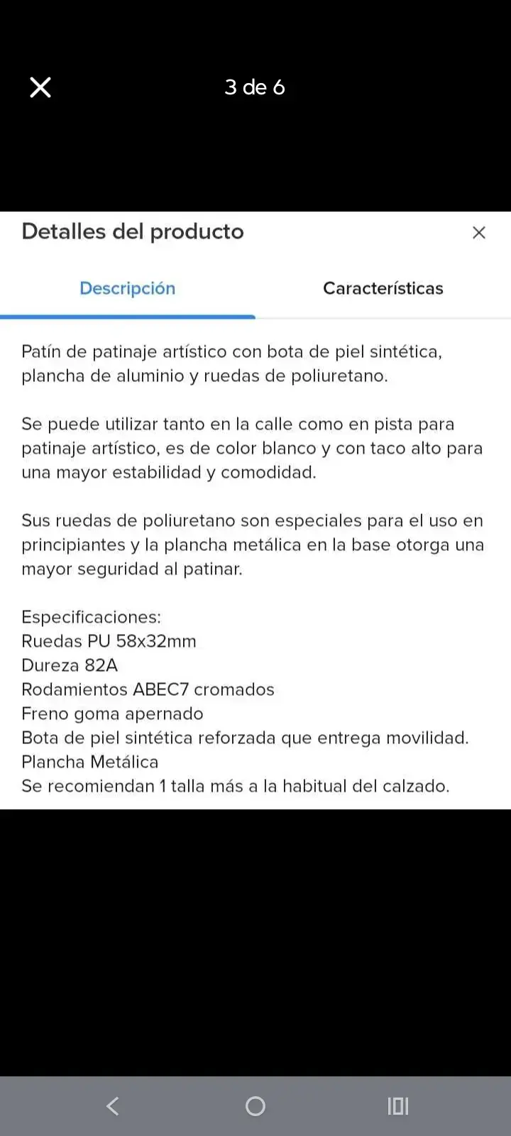 Patines semiprofesionales cuatro ruedas talla 35 - 4