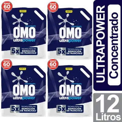 Detergente líquido OMO Ultra Power 3L X4 unid - miniatura 1