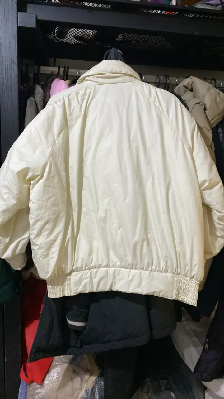 Chaqueta acolchada blanca unisex de invierno - 3