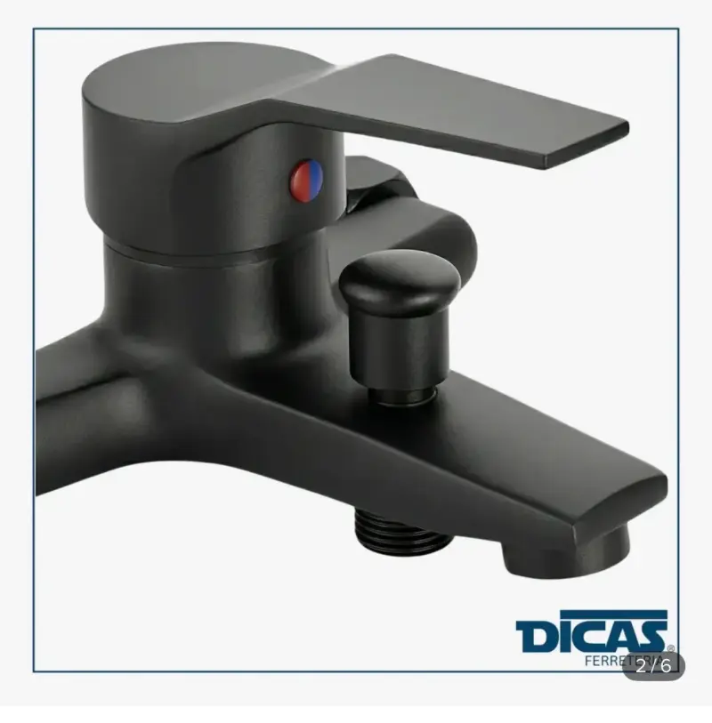 Llave de ducha negra monomando Nueva - 1