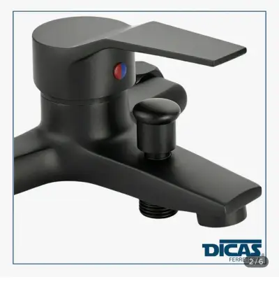 Llave de ducha negra monomando Nueva - miniatura 1