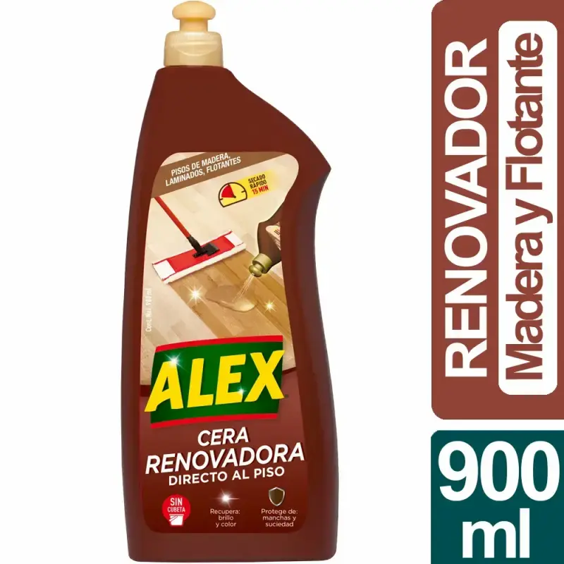 Cera Renovadora Alex para Pisos de Madera 900ml