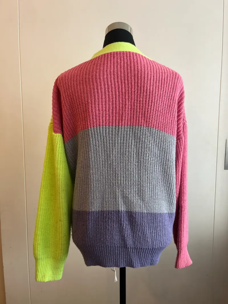 Cárdigan de punto colorido para mujer - 2