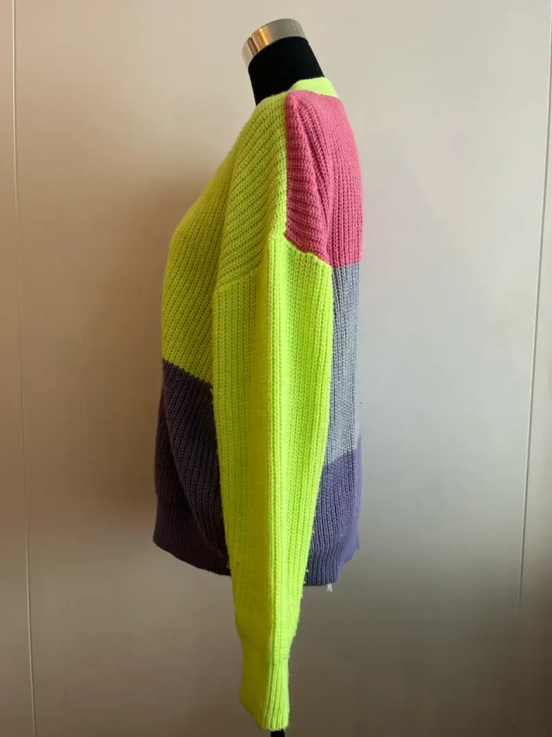 Cárdigan de punto colorido para mujer - 4
