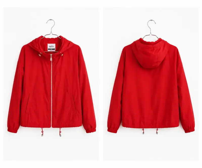 Chaqueta Roja con Capucha