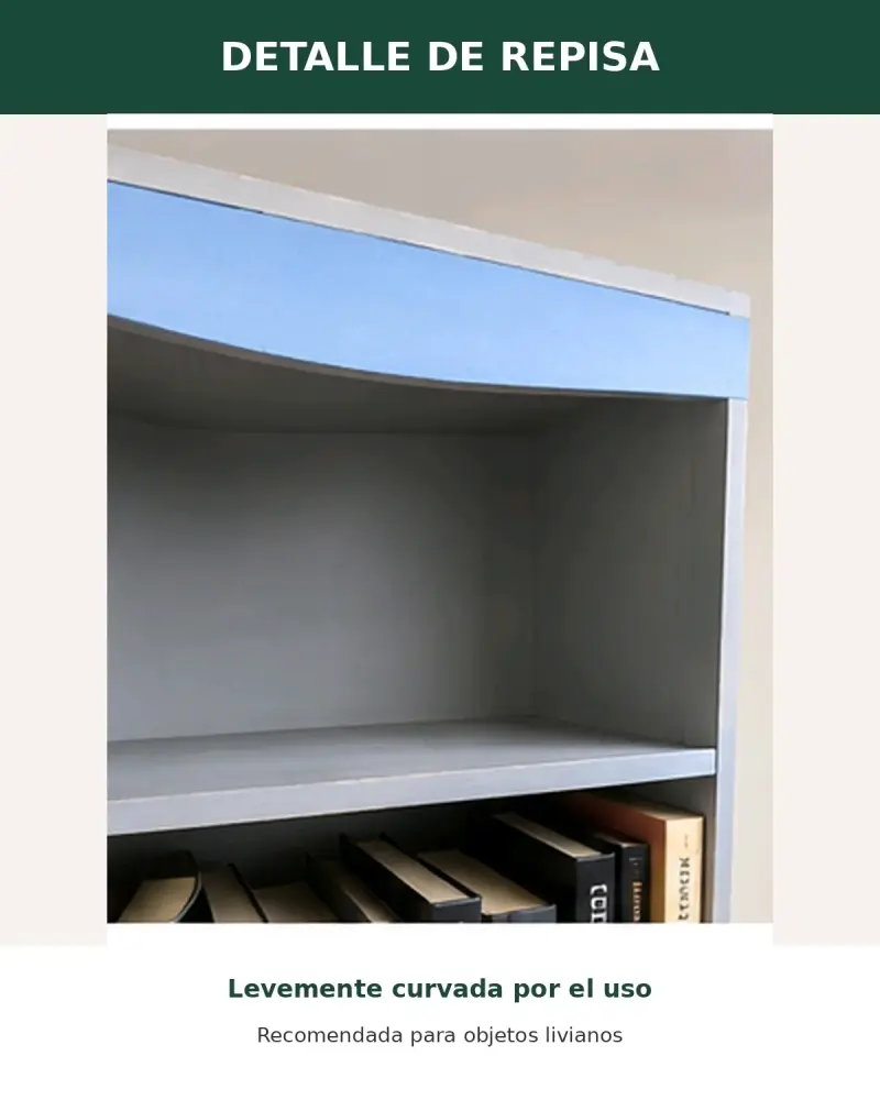 Mueble biblioteca madera con cajones y escritorio - 5