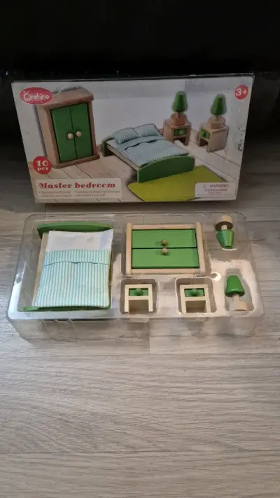 Set de dormitorio de juguete de madera Onshine - miniatura 2
