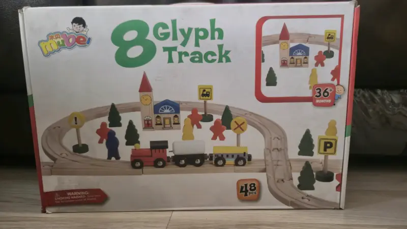 Set de tren de madera Mubei 48 piezas - 1