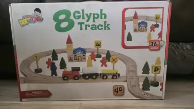 Set de tren de madera Mubei 48 piezas - miniatura 1