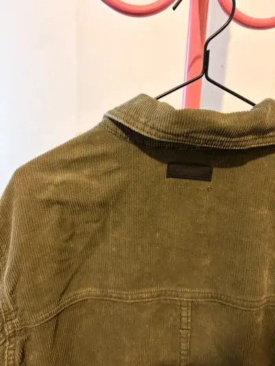 Chaqueta de pana verde militar oversize para mujer - miniatura 5