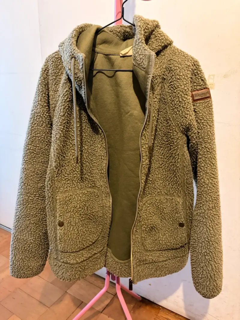 Chaqueta de lana con capucha para mujer - 1