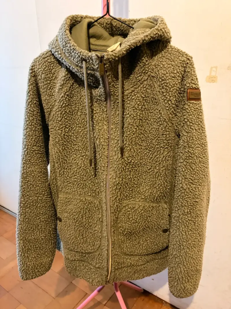 Chaqueta de lana con capucha para mujer - 4
