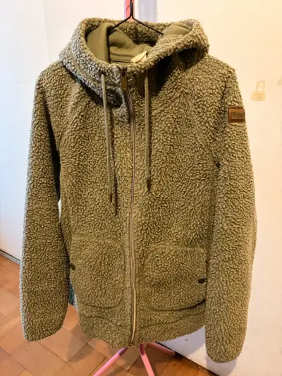 Chaqueta de lana con capucha para mujer - miniatura 4