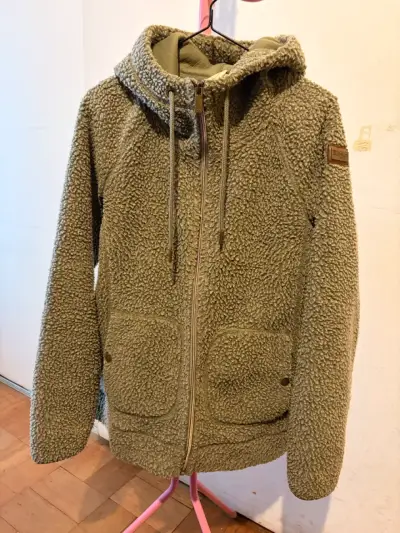 Chaqueta de lana con capucha para mujer - miniatura 5