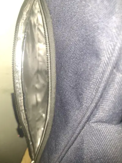 Mochila maternal Opaline azul con correas de cuero - miniatura 4