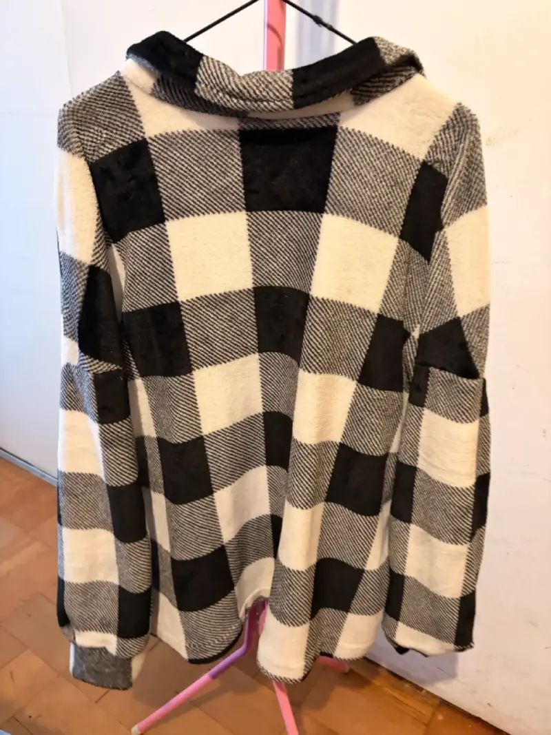 Chaqueta de franela a cuadros Shein - 2