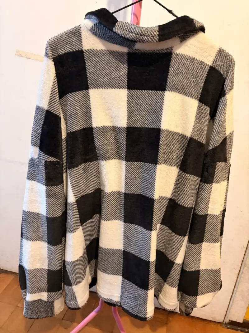 Chaqueta de franela a cuadros Shein - 4