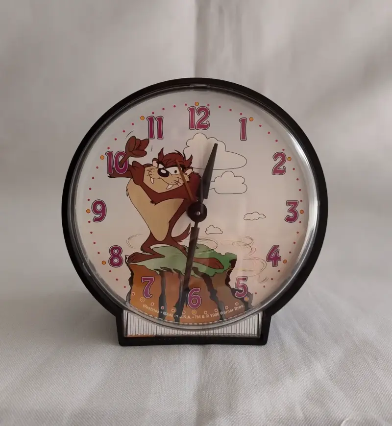 Reloj a Cuerda Looney Tunes Taz Westclox Años 90 - 2