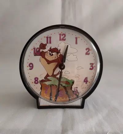 Reloj  a Cuerda Looney Tunes Taz Westclox Años 90 - miniatura 2
