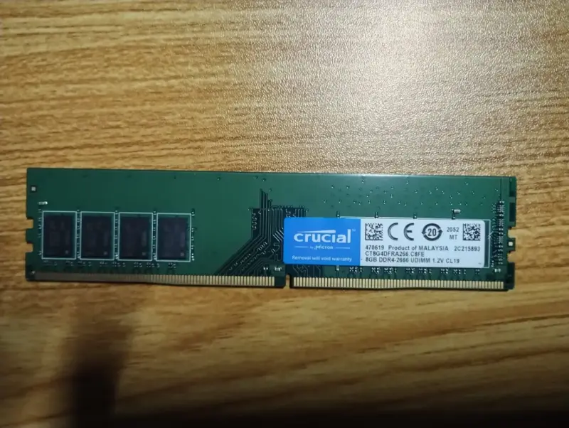 Memoria RAM Crucial 8GB DDR4 2666MHz - 2
