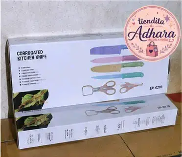 Set de cuchillos de cocina con tijeras y pelador