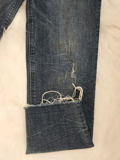 Jeans de mezclilla azul Express para mujer - miniatura 3