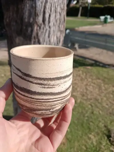 Set de 3 vasos de cerámica artesanal - miniatura 2