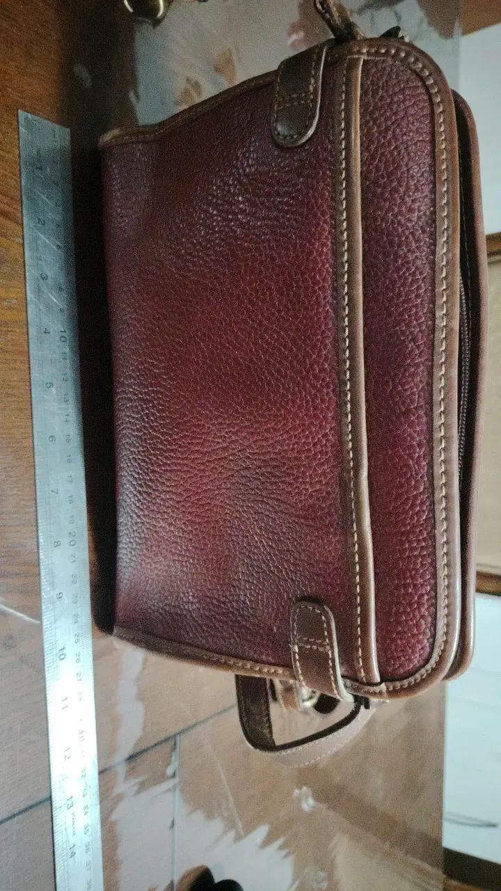 Bolso de cuero vintage marrón - 4