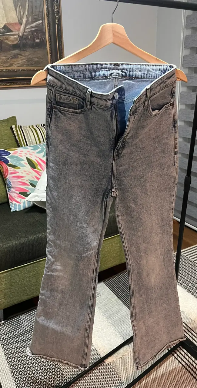 Jeans de mezclilla azul para mujer - 2