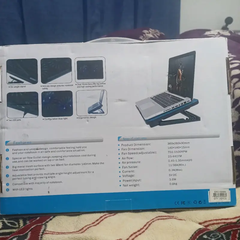 Base de enfriamiento para notebook N99 con ventiladores - 5