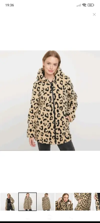 Abrigo de felpa con estampado animal print Sybilla - miniatura 6