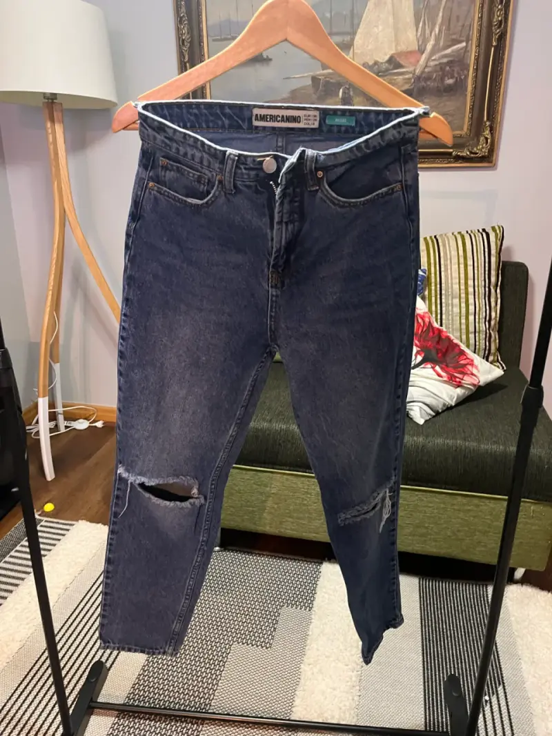 Jeans rasgados azul oscuro Americano - 2
