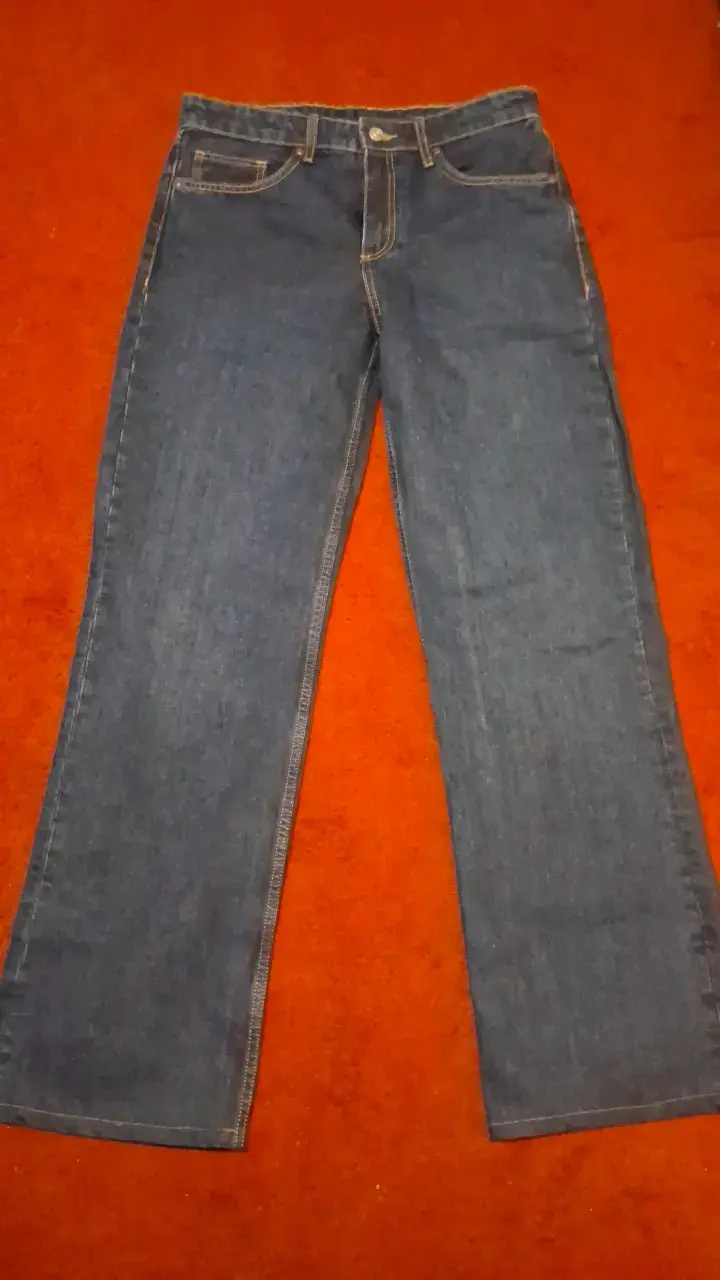 Jeans clásicos de mezclilla azul para Mujer Zara - 1