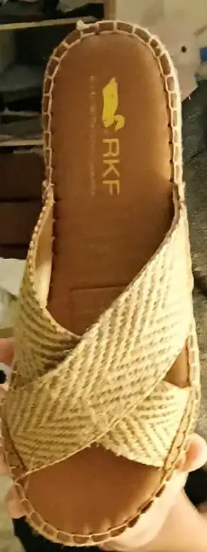 Sandalias de yute cruzadas RKF para mujer