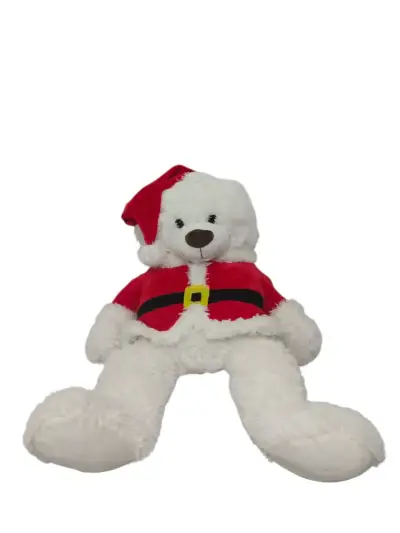 Peluche de oso navideño con traje de Santa - miniatura 4