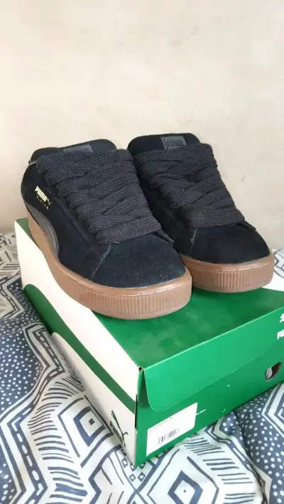 Zapatillas Puma Suede XL negras para hombre - miniatura 3