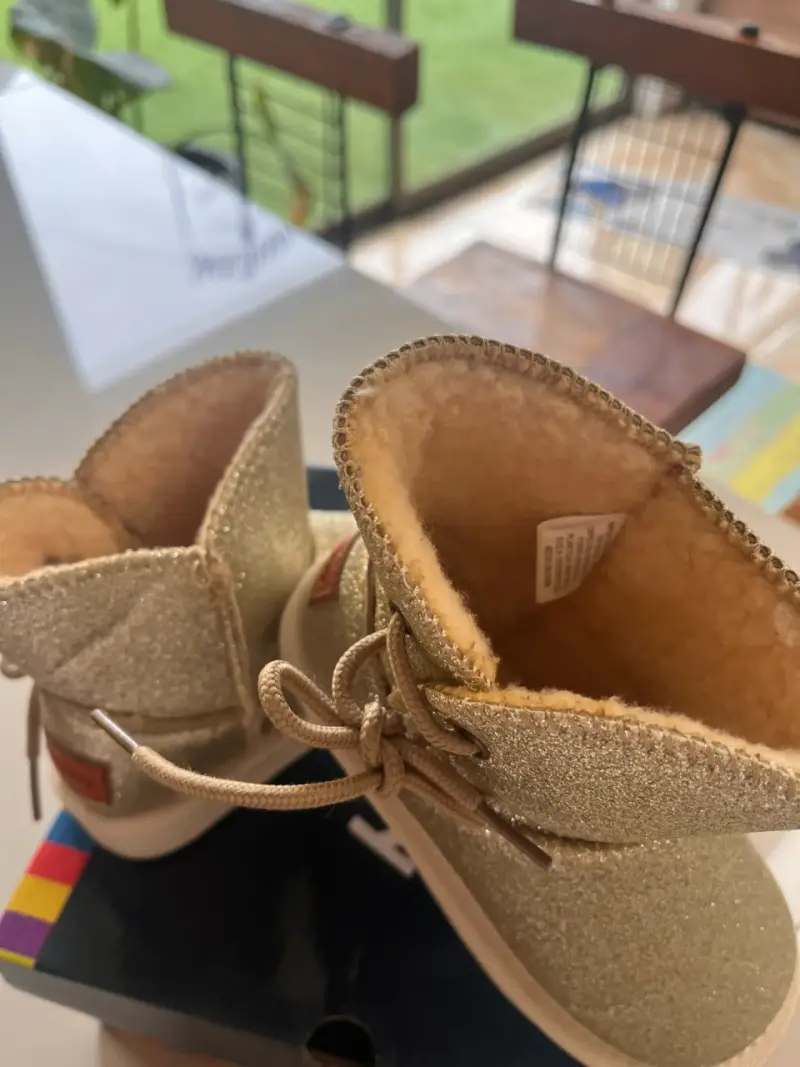 Botines dorados brillantes para niña - 2