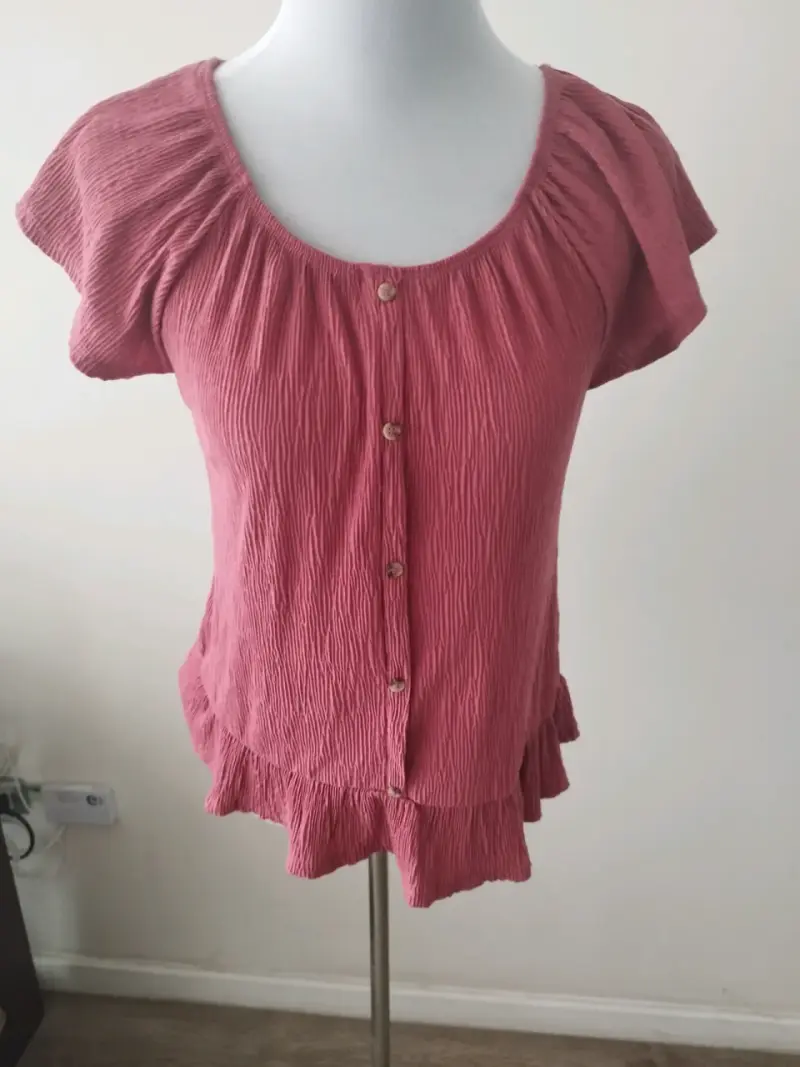 Blusa sin mangas color burdeos talla XS - 4