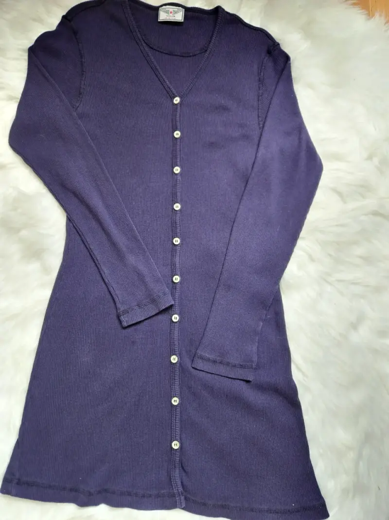 Vestido morado de punto para mujer - 1