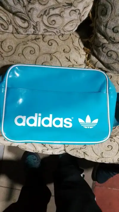 Bolso deportivo Adidas azul retro - miniatura 1