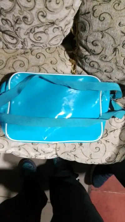 Bolso deportivo Adidas azul retro - miniatura 2