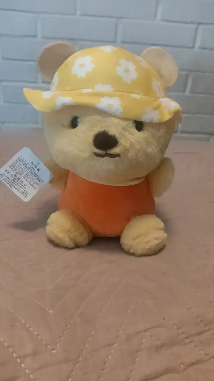 Peluche de oso con sombrero amarillo - 1