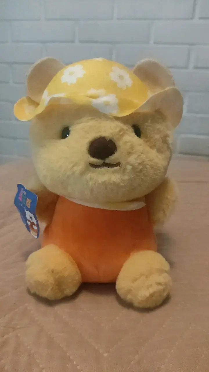 Peluche de oso con sombrero amarillo - 3