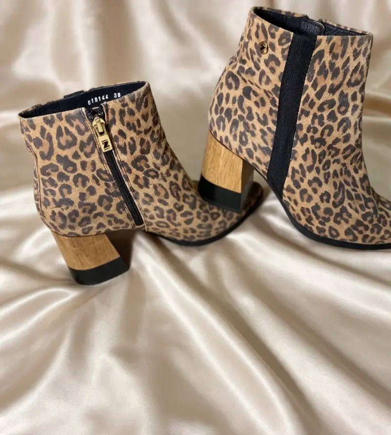 Botines de tacón animal print leopardo - 3