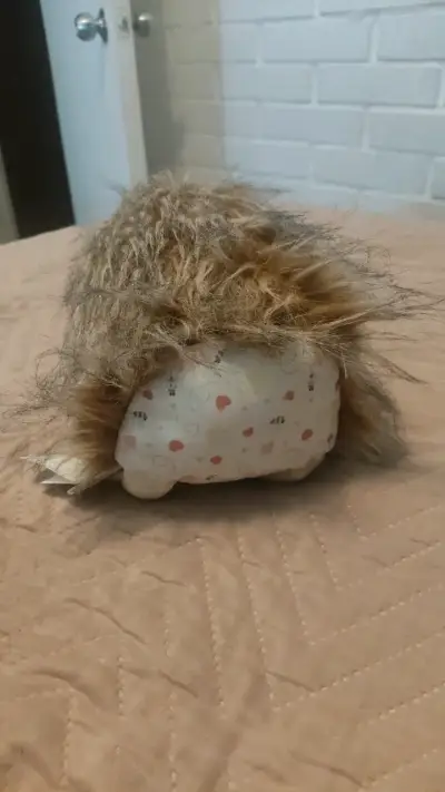 Peluche de erizo con vestido y flor - miniatura 3
