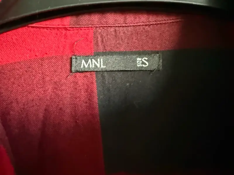 Camisa de franela a cuadros roja y negra para mujer - 2