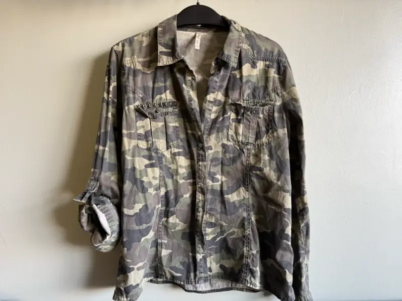 Camisa militar camuflada de algodón - 1