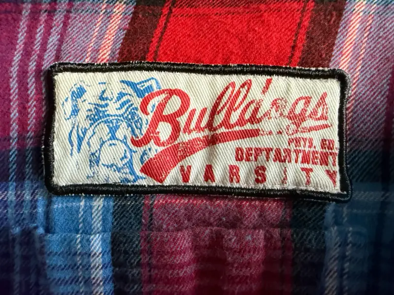 Camisa de franela a cuadros roja y azul para hombre - 2