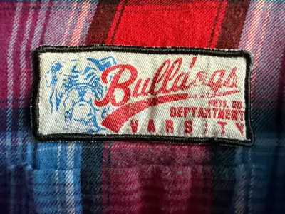 Camisa de franela a cuadros roja y azul para hombre - miniatura 2